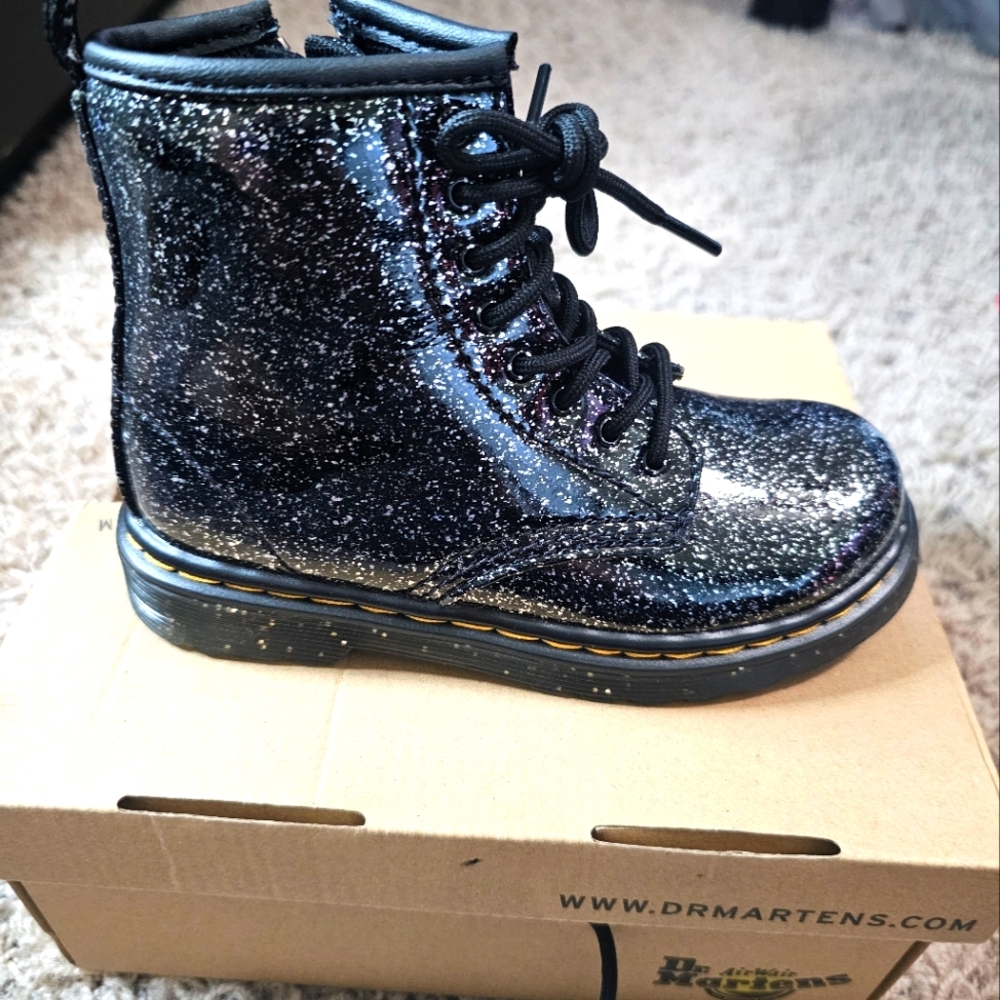 Kids Cosmic Glitter Doc Martens